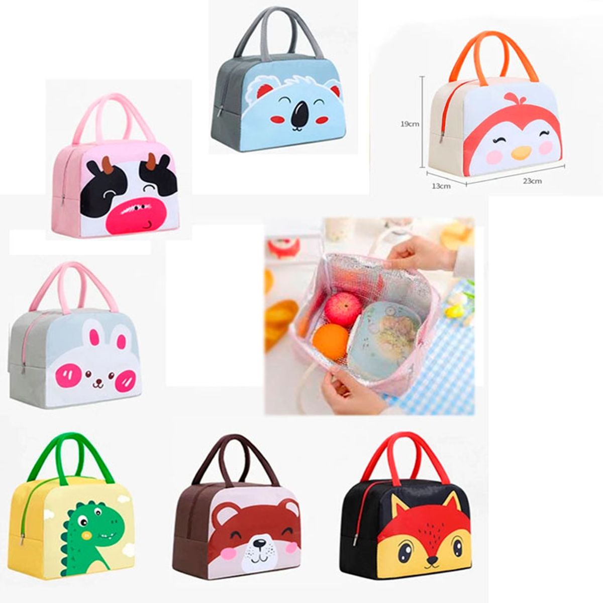 GENERICO - Lonchera térmica de dibujos animados