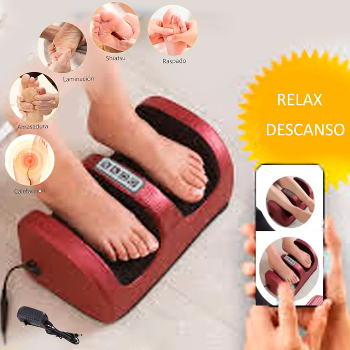 GENERICO - Masajeador de Pies y Piernas Eléctrico Portátil