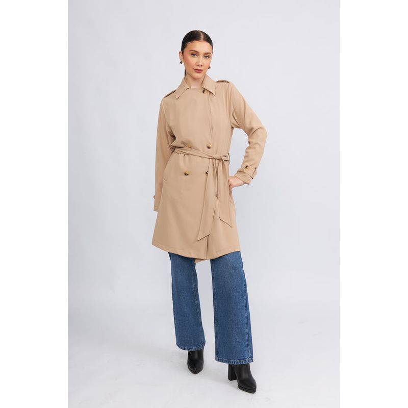 BANATY - GABARDINA MANGA LARGA CON BOLSILLOS DE MUJER BANATY