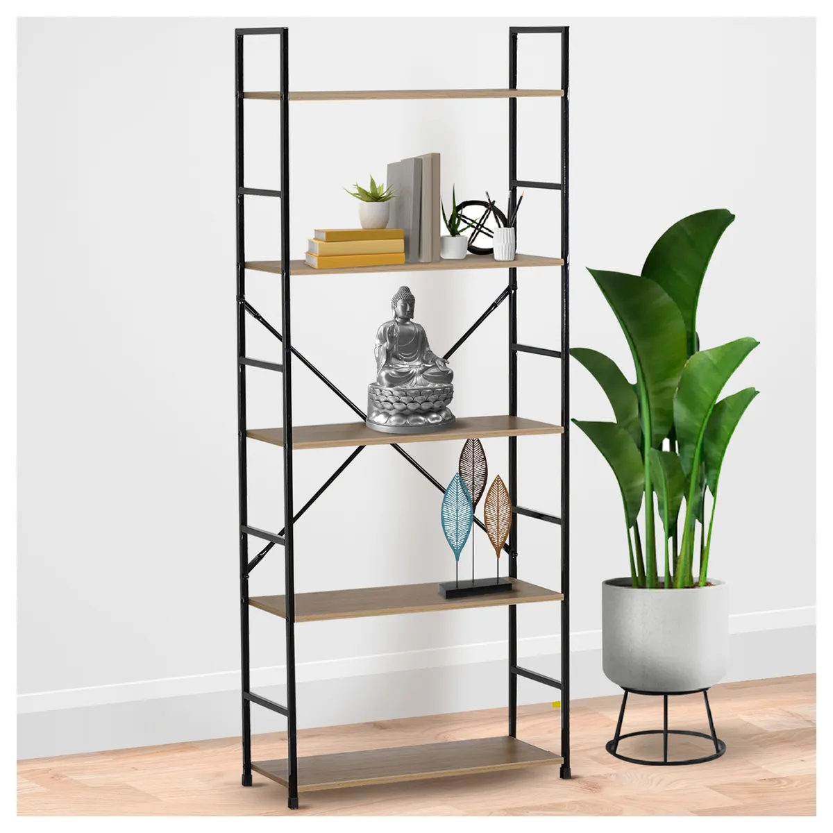 NOVAHUS - Estante cruz 5 niveles Industrial 144x59x24