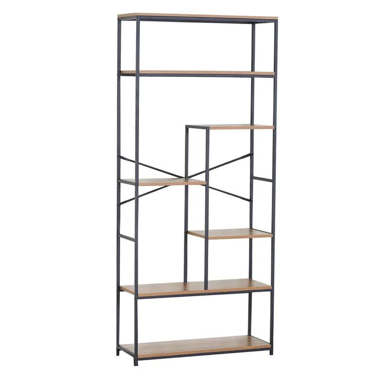 NOVAHUS - Estante Multinivel Alto Industrial Café 183x80x30