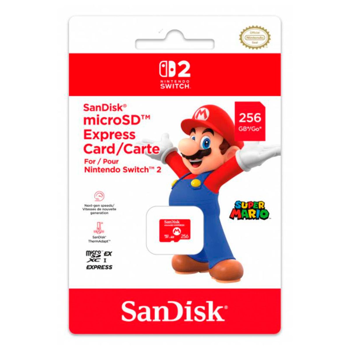 NINTENDO - Memoria Sandisk Micro SD Express Card 256 GB (SWITCH 2)