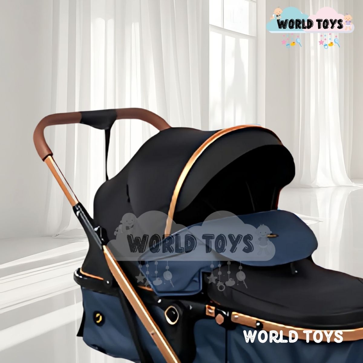 BABY - Coche Cuna Moisés de Lujo «RONDA PRIME» Blue