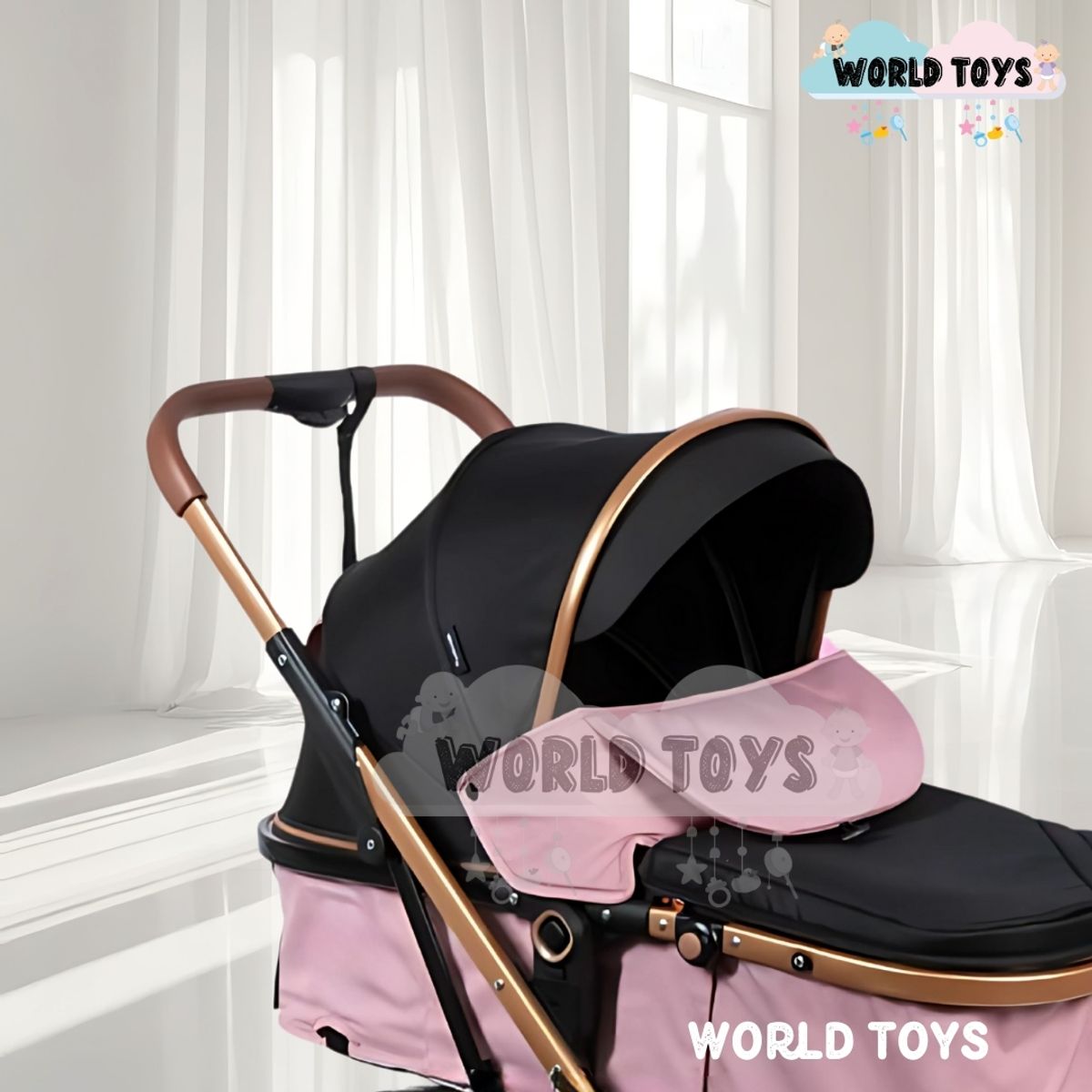 BABY - Coche Cuna Moisés de Lujo «RONDA PRIME» Pink