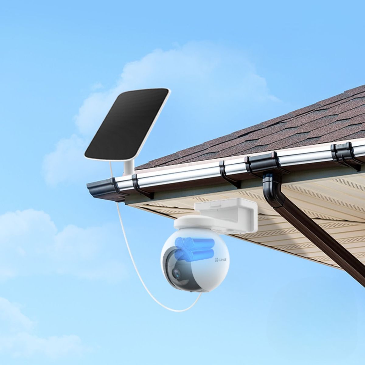 EZVIZ - Cámara de Seguridad Ezviz EB84G 2K con GPS Exterior + Panel solar