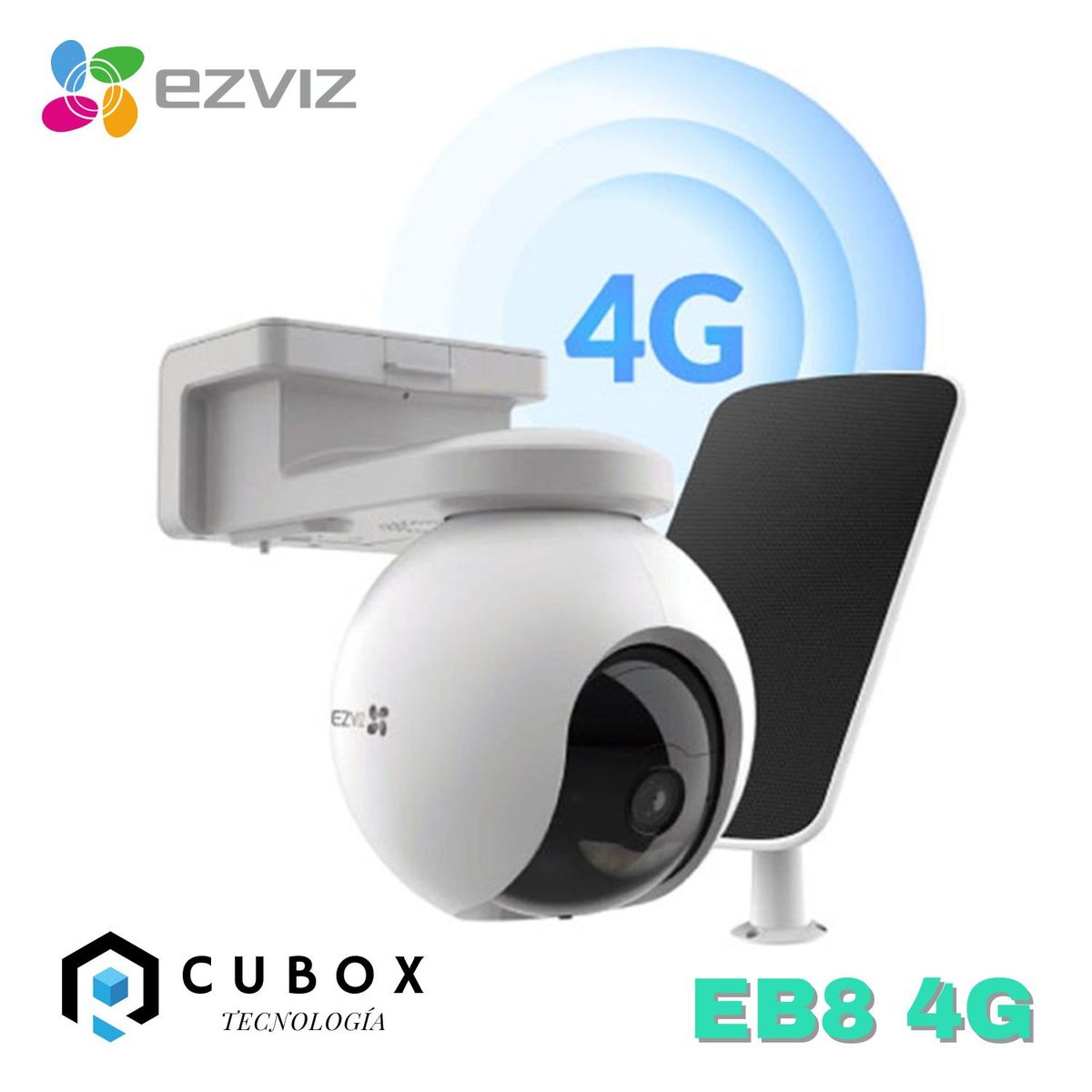 EZVIZ - Cámara de Seguridad Ezviz EB84G 2K con GPS Exterior + Panel solar