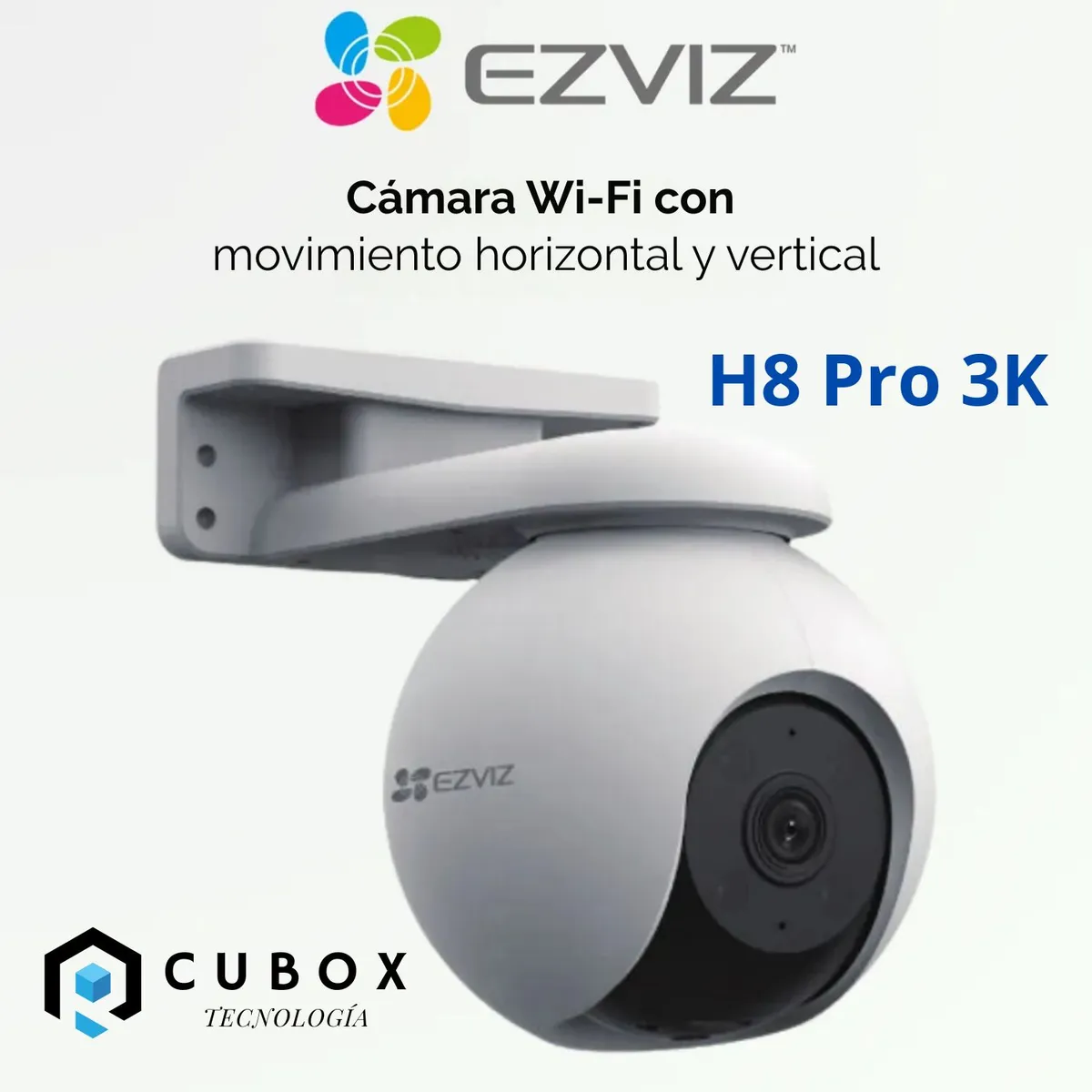 EZVIZ - Cámara EZVIZ H8 Pro 3K  WiFi PTZ Exterior con Giro 360° y Visión Nocturna Avanzada