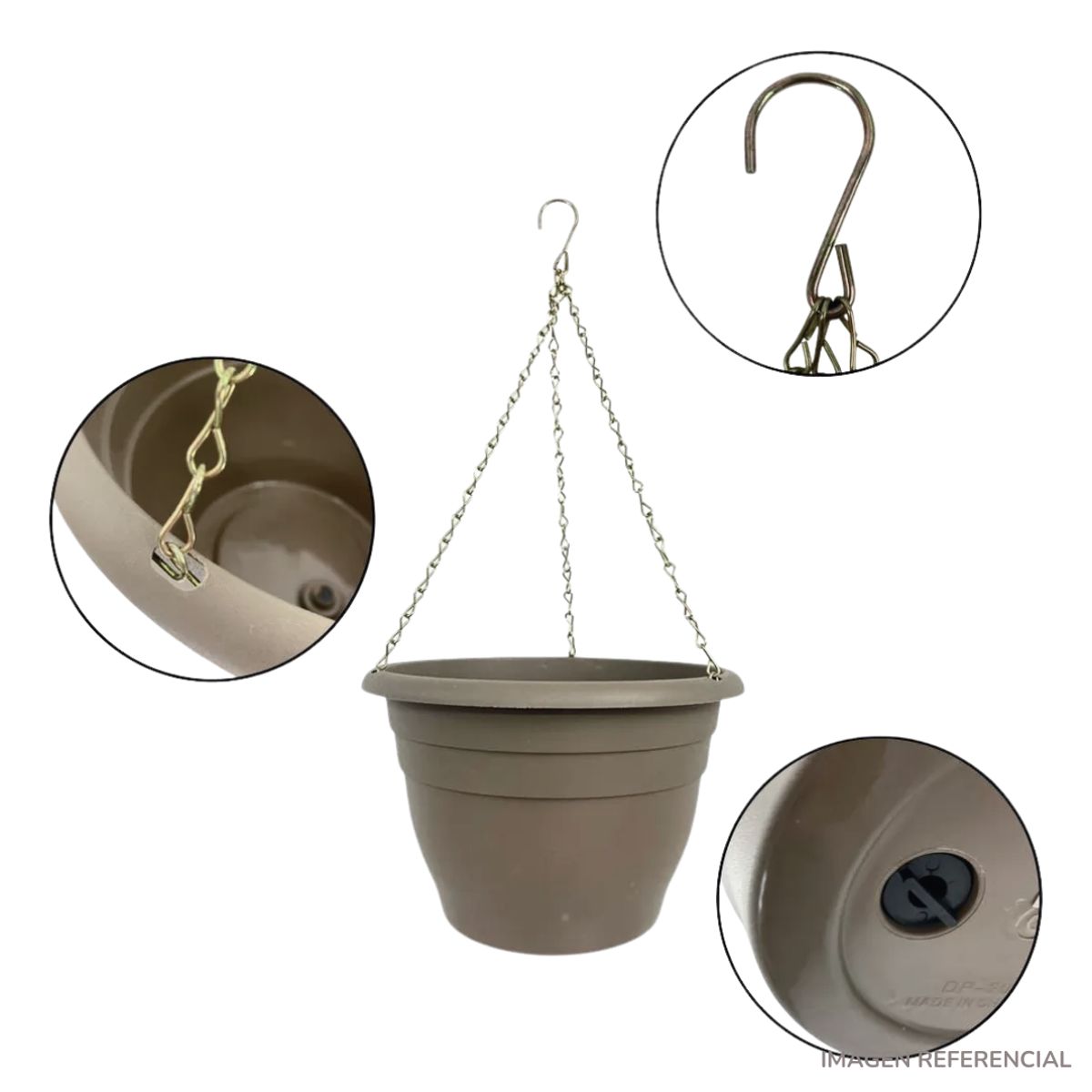 INSPIRA MARKET - Macetero colgante maceta circular elegante aesthetic