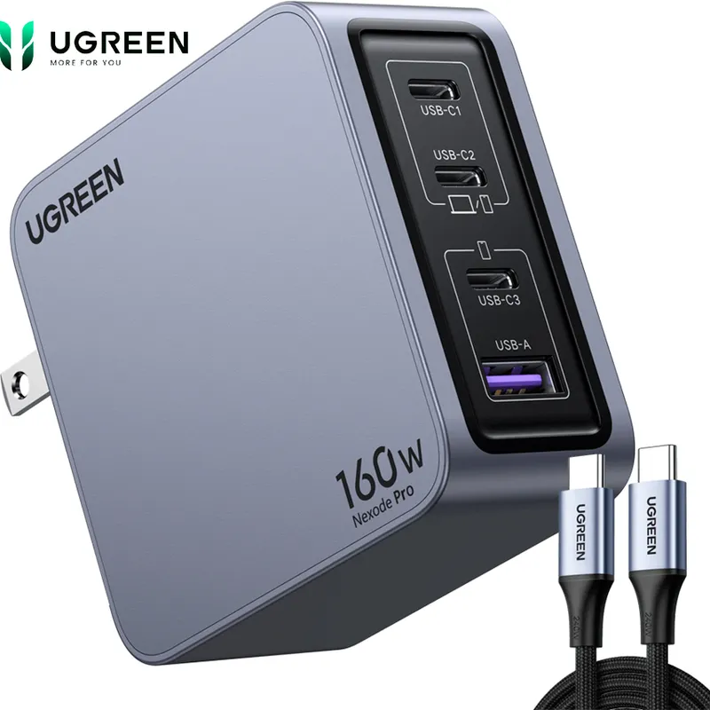 UGREEN - Cargador Ugreen Nexode Pro 160W 4 Port USB-C/USB-A Charger