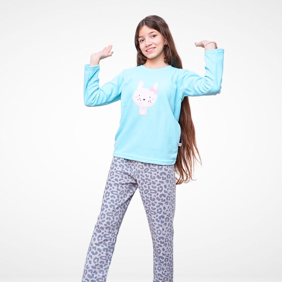 GENERICO - Pijama Cute Bow Rabbit Micropolar - Inga Pijamas