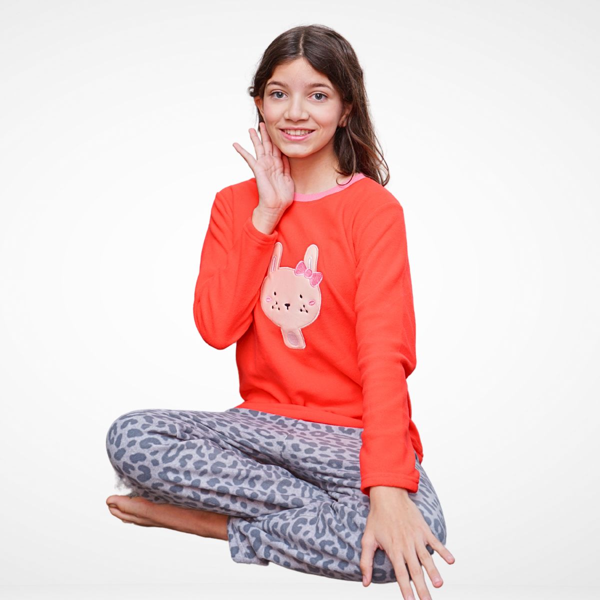 GENERICO - Pijama Cute Bow Rabbit Micropolar - Inga Pijamas