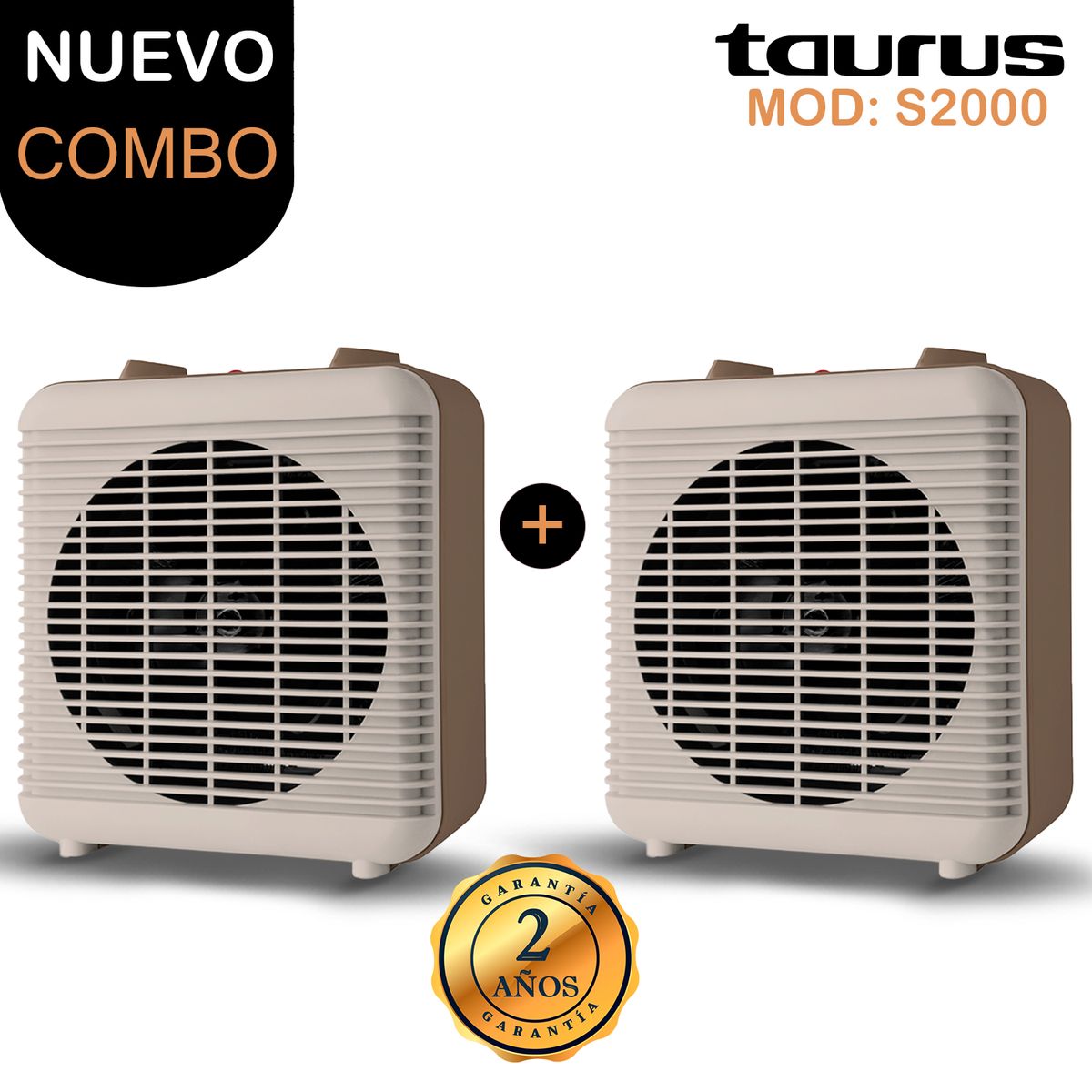 TAURUS - Pack Calefactor Taurus S2000 2 Velocidades 2000 W X2