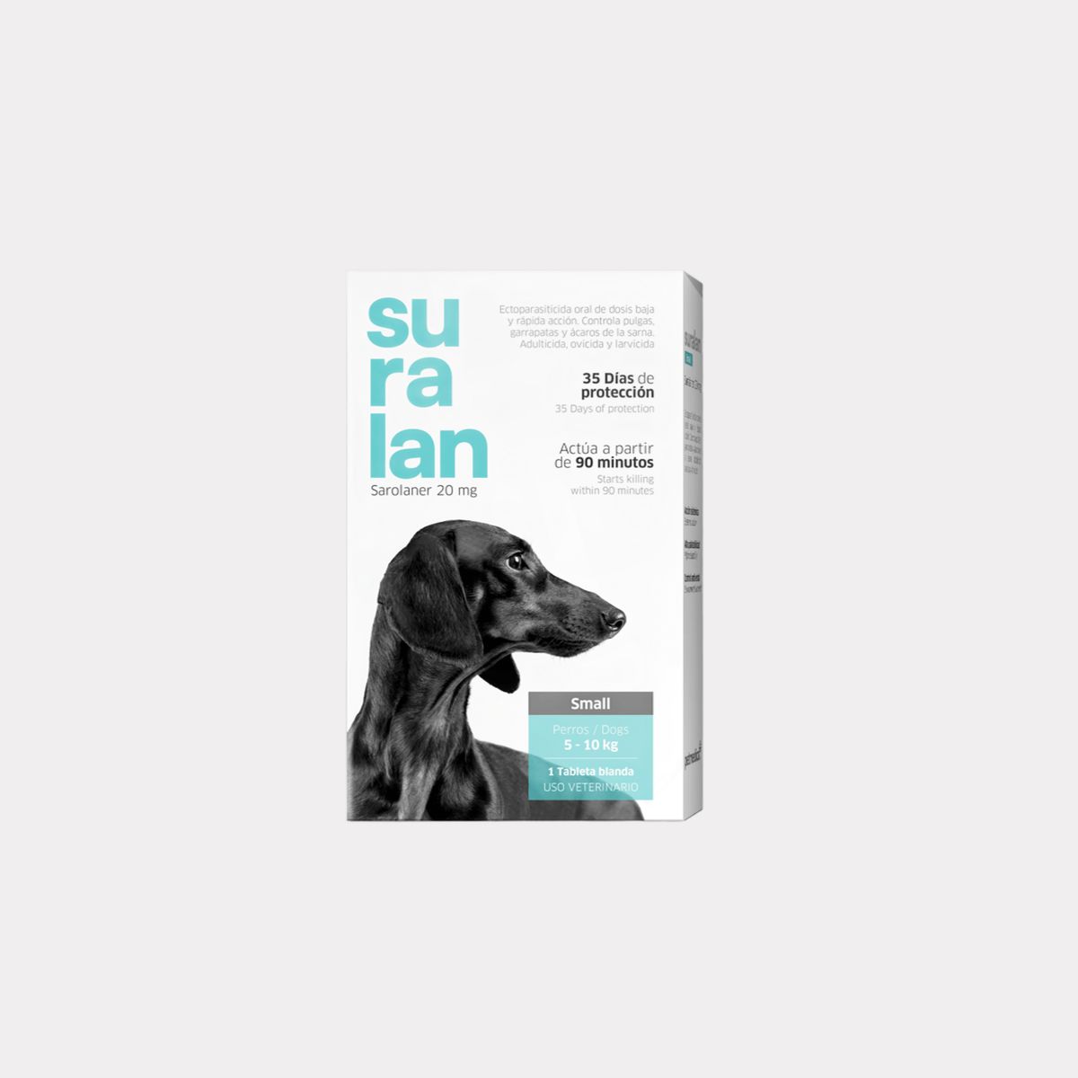 SURALAN - ANTIPULGAS PARA PERROS SURALAN SMALL 5 A 10 KG X 1 TAB