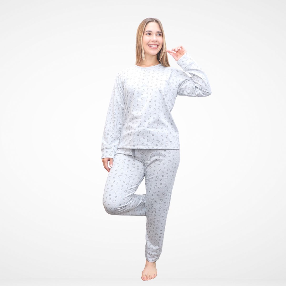 GENERICO - Pijama Femini Stars Melange - Inga Pijamas