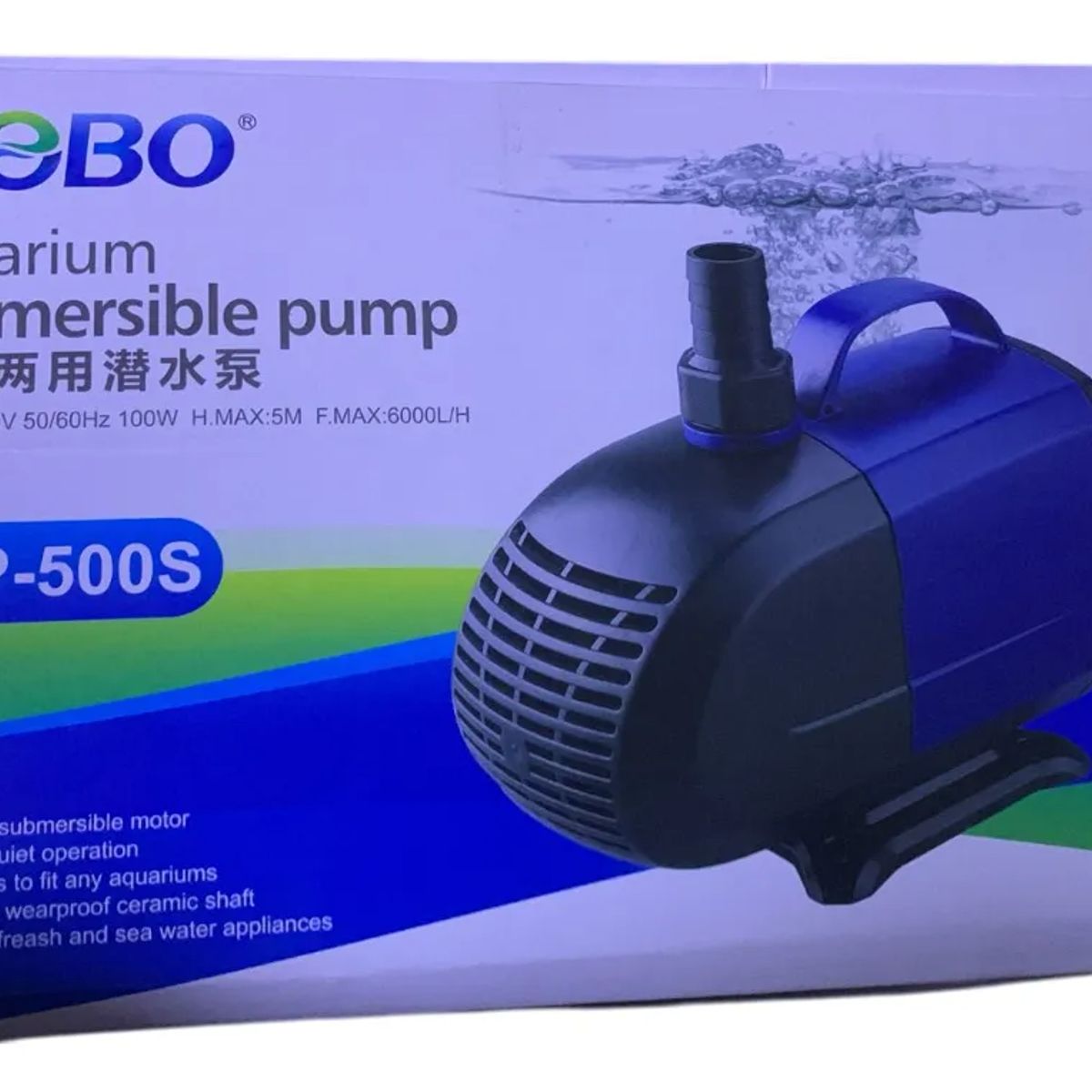 GENERICO - BOMBA SUMERGIBLE SOBO WP-500S PECERA CASCADA HIDROPONÍA