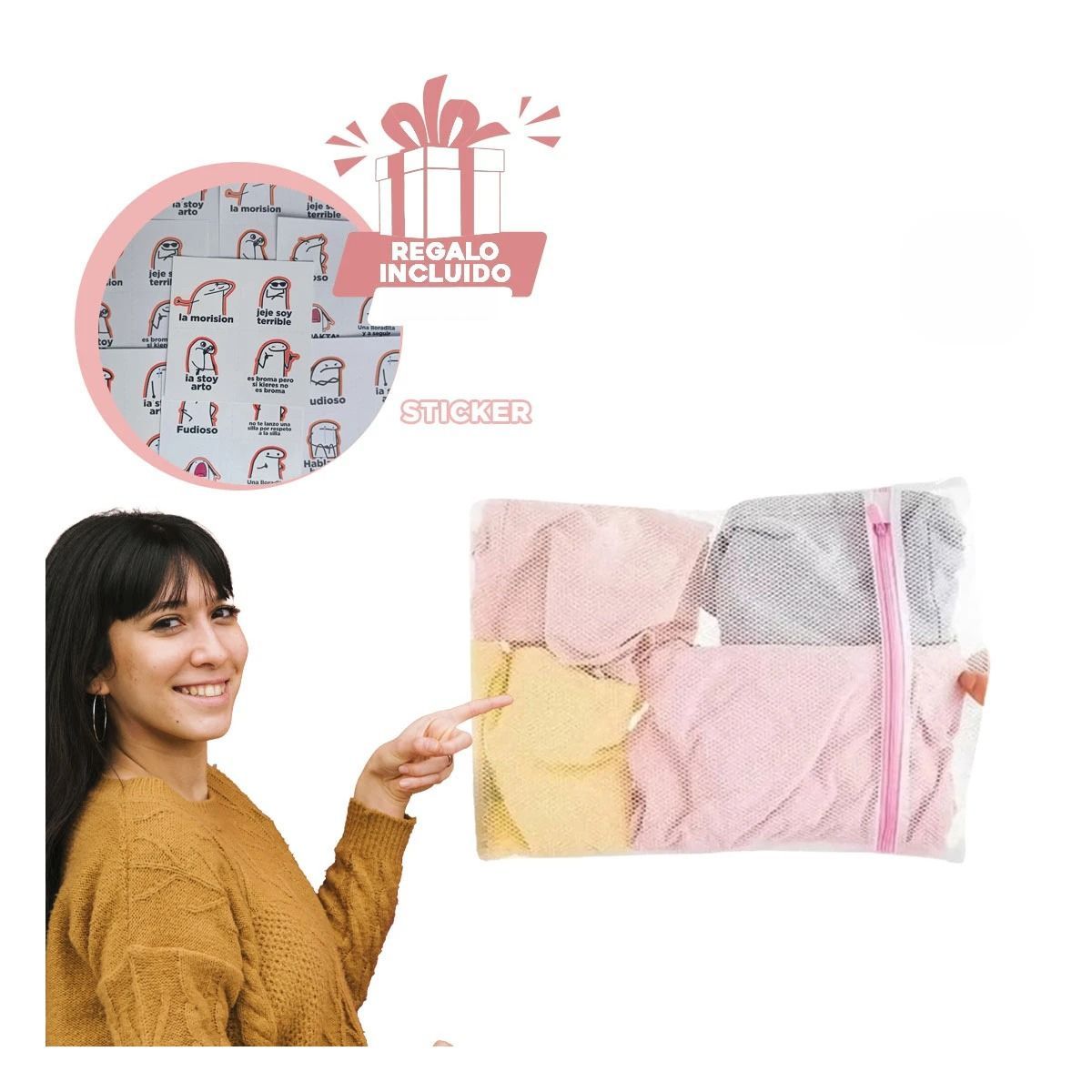 GENERICO - Pack9 Bolsa para Prendas Frágiles Y+Regalo Stickers