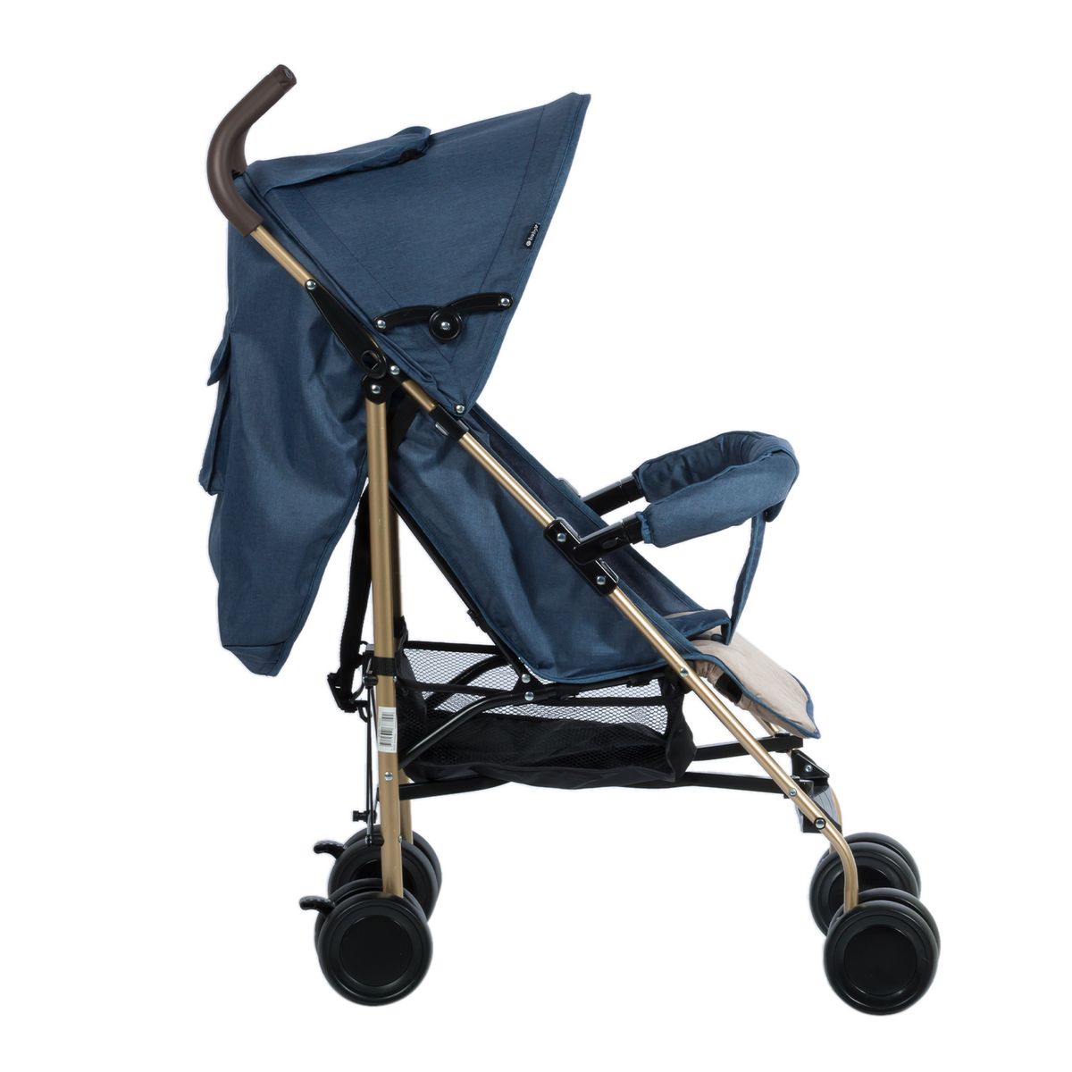 EBABY - Coche bastón doble acolchado para Bebe Travis Azul 214-4