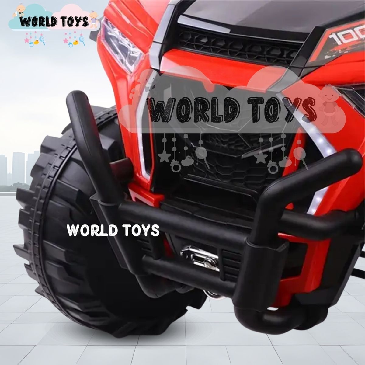 BABY - Carro a Batería 4x4 King «VOLTRON» Todo Terreno Red