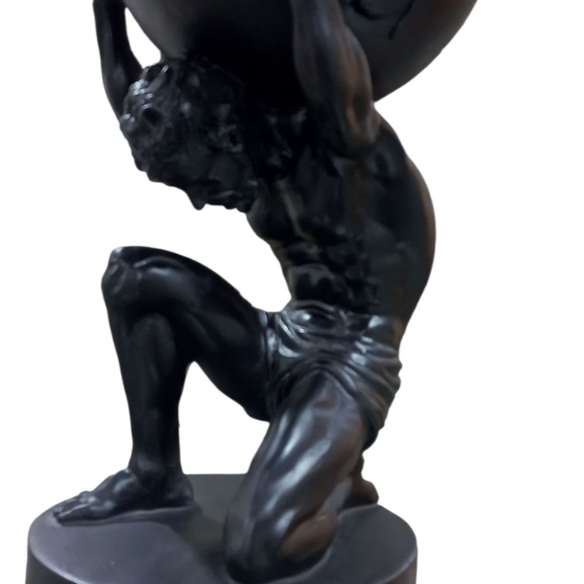 GENERICO - Escultura Decorativa Atlas Moderno en Negro - Adorno Elegante para Sala Regalo Ideal para Papá