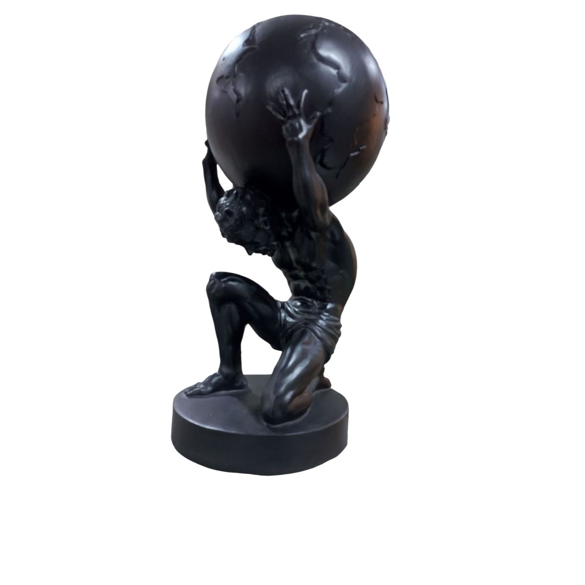 GENERICO - Escultura Decorativa Atlas Moderno en Negro - Adorno Elegante para Sala Regalo Ideal para Papá