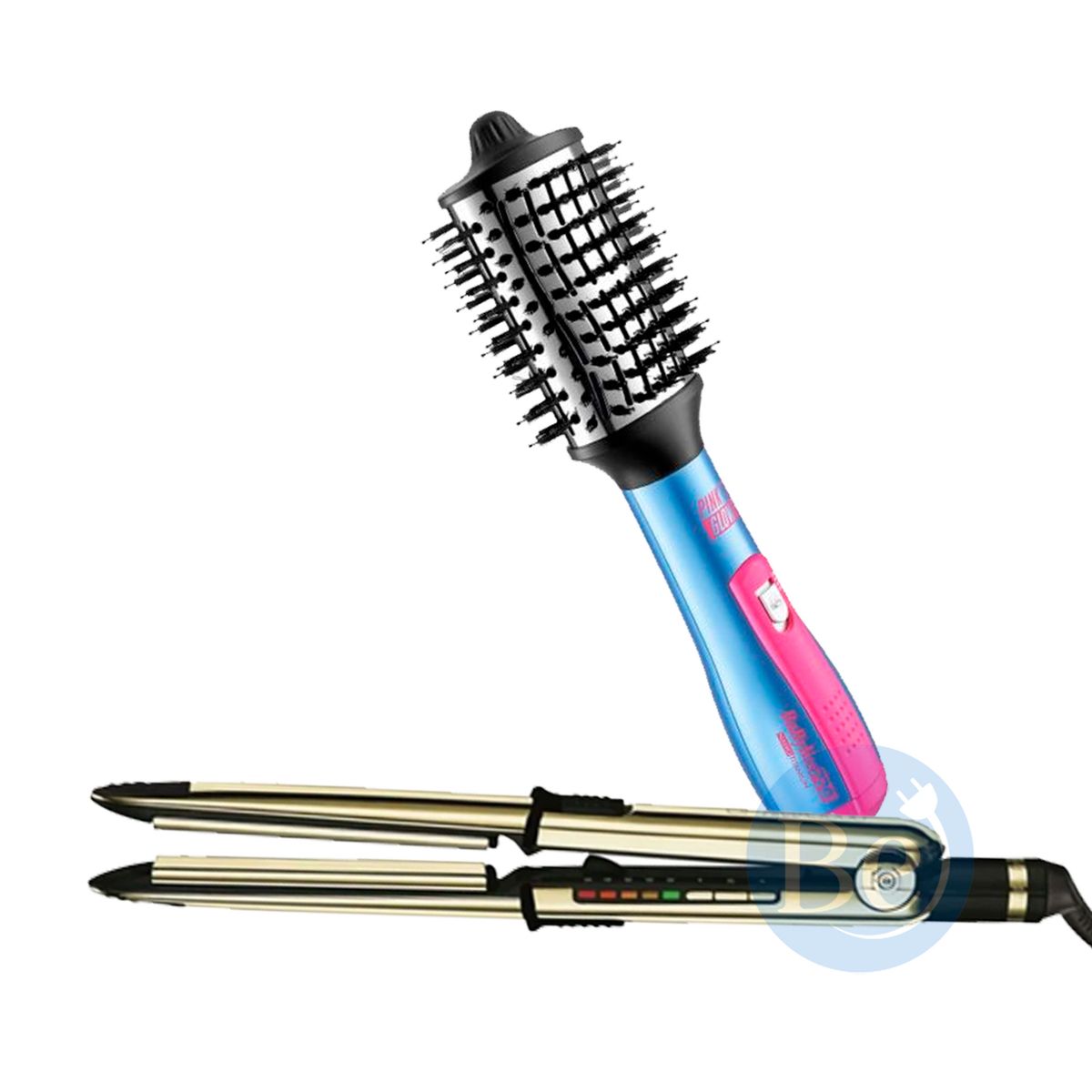 BABYLISS PRO - Combo BabylissPRO Alisadora BNTG3000TPE y Cepillo Eléctrico de 72mm