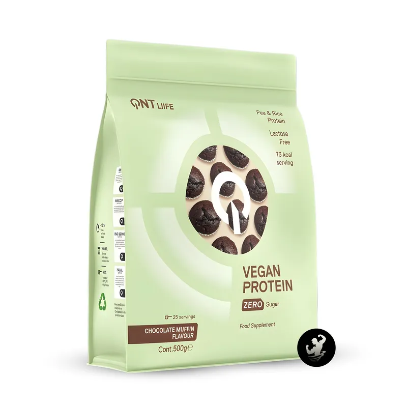 QNT - Proteína Vegana QNT 500 gramos - Chocolate Muffin