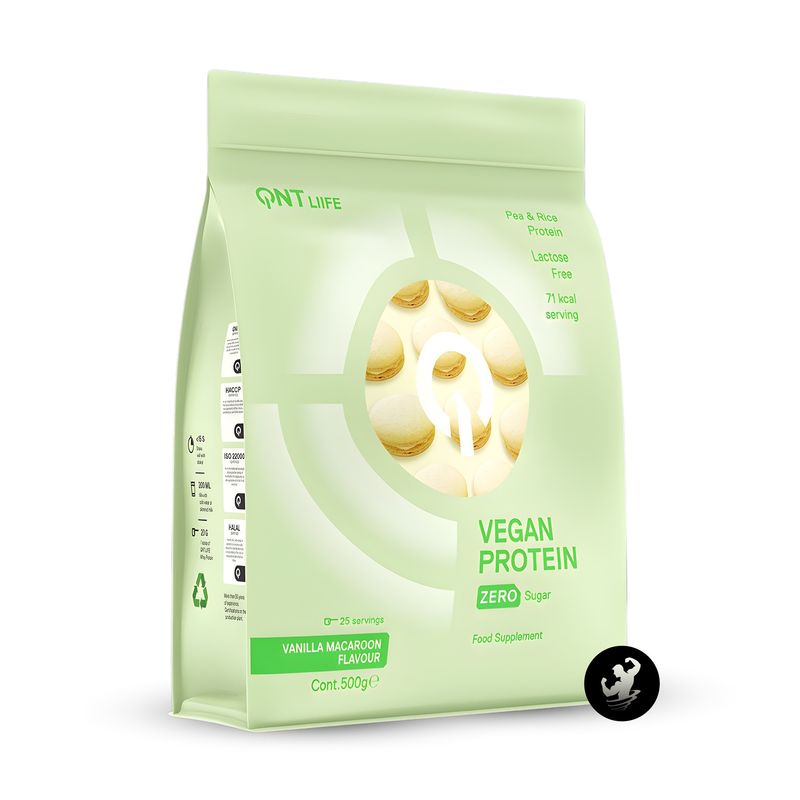 QNT - Proteína Vegana QNT 500 gramos - Vanilla Macaroon