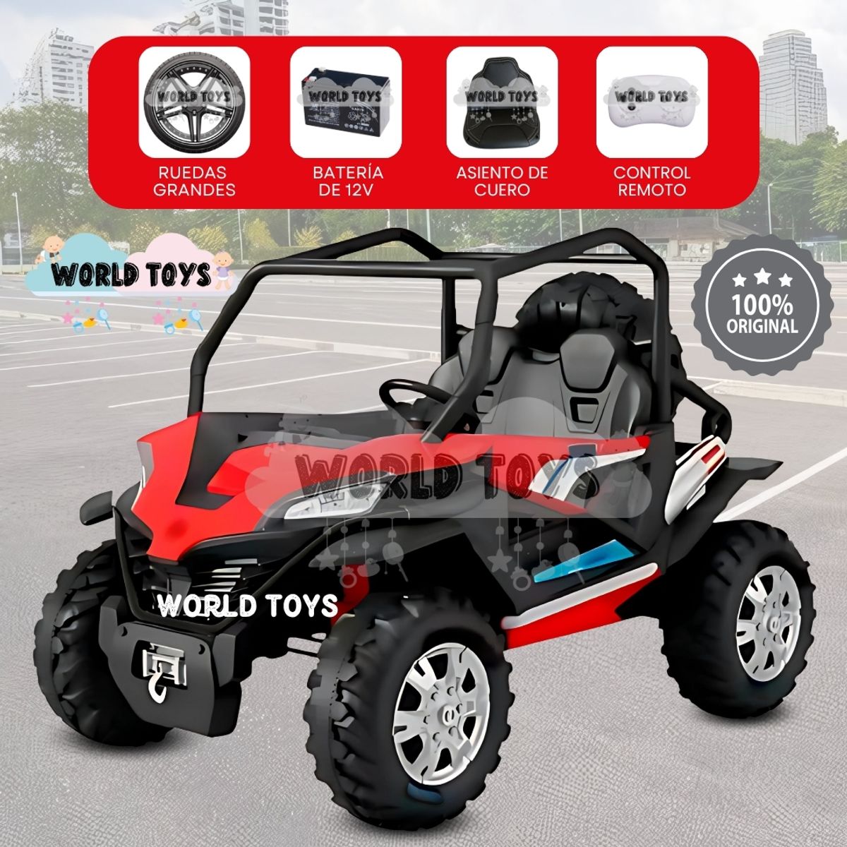 BABY - Carro a Batería 4x4 «RED FALCON» Todo Terreno Red