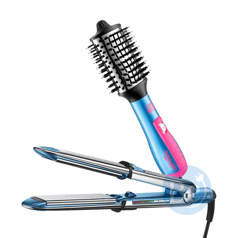 BABYLISS PRO - Combo BabylissPRO Alisadora BNT3000TPE y Cepillo Eléctrico de 72mm