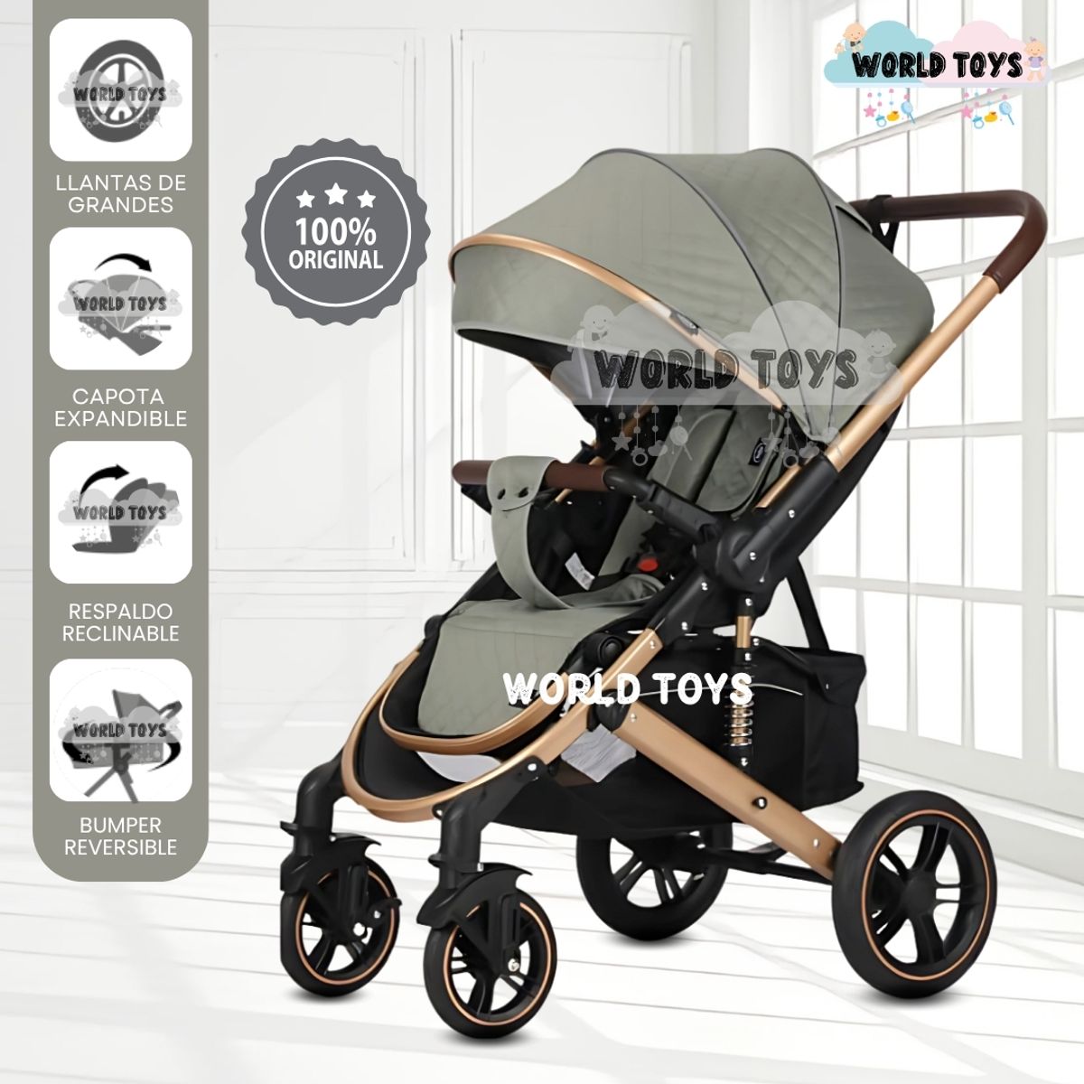 KIDS - Coche Cuna «SIOVHAN» Edición Limitada Green