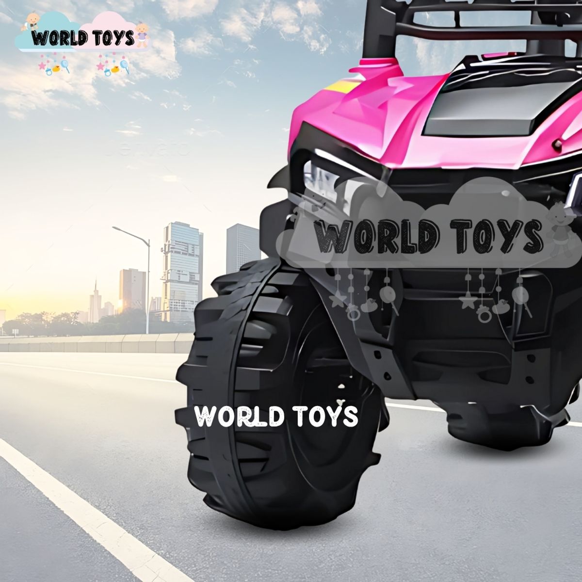 BABY - Carro a Batería 4x4 «MONSTER OFF ROAD» Todo Terreno Pink