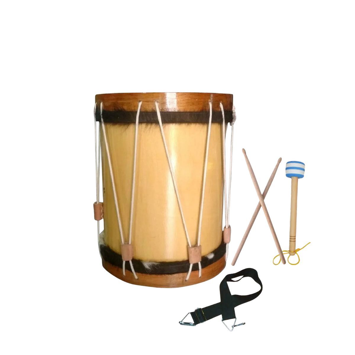 NACIONAL - Bombo Folklorico Con Cuero Puro -Peruano