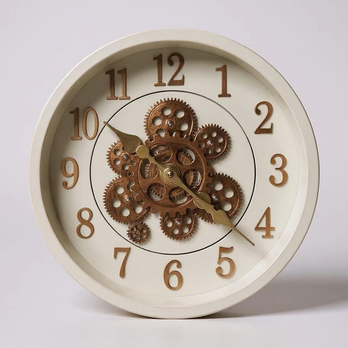 GENERICO - Reloj de Pared Analógico con Engranajes a la Vista
