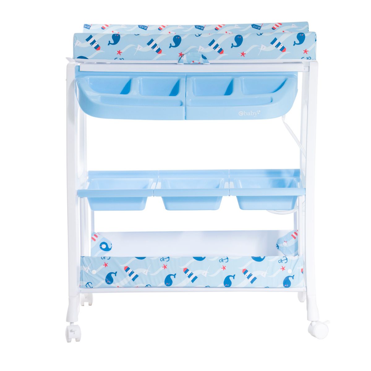 EBABY - Bañera Cambiador con drenaje para bebé Natiel Celeste