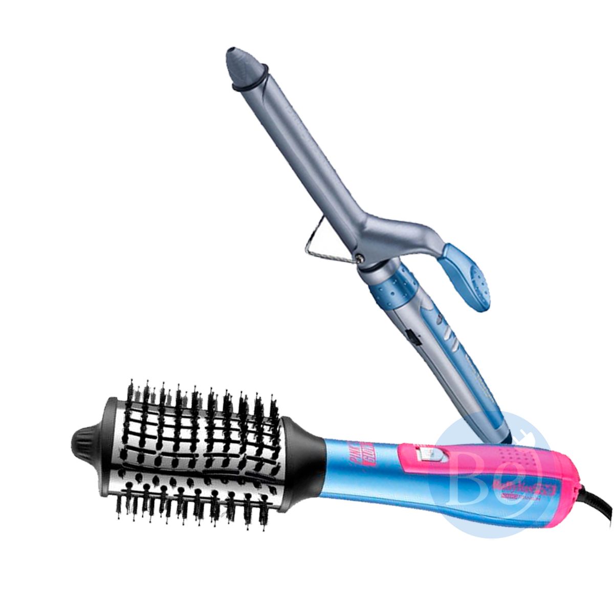 BABYLISS PRO - Combo BabylissPRO Cepillo Eléctrico BNTHBPGB300TPE y Rizador de 19mm