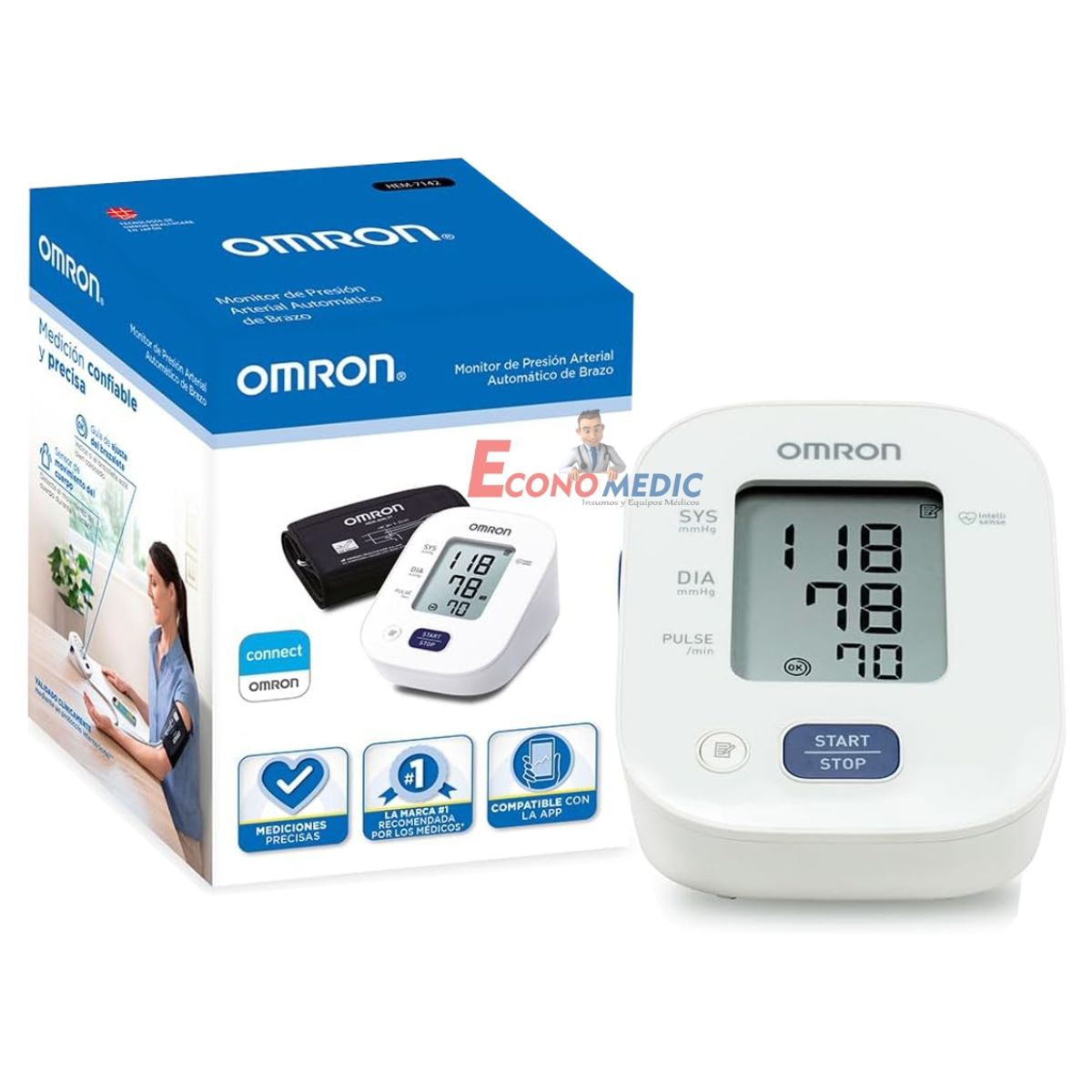 OMRON - Tensiometro digital de brazo HEM-7142 Omron