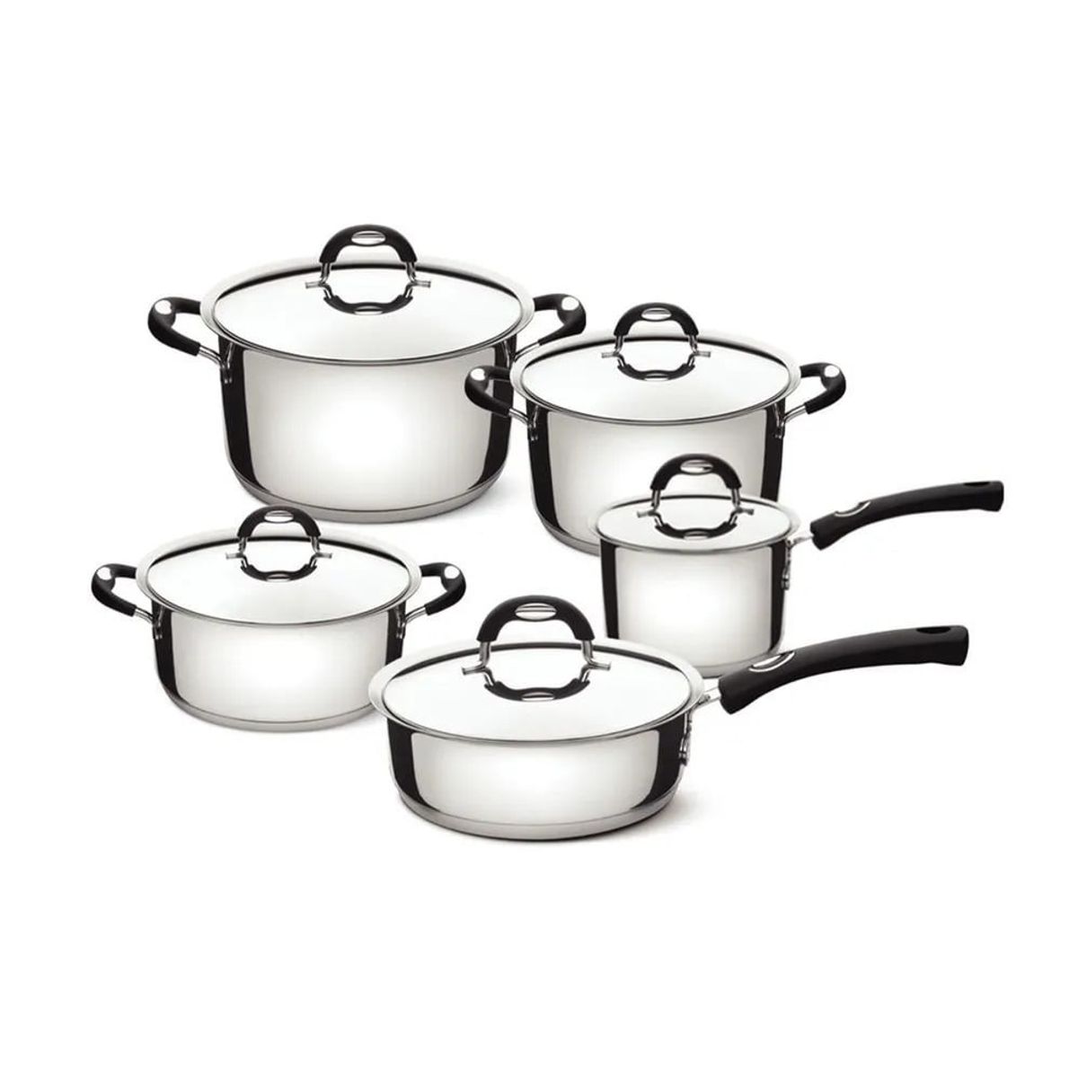 TRAMONTINA - JUEGO DE OLLAS DUO SILICONE 10 PIEZAS TRAMONTINA