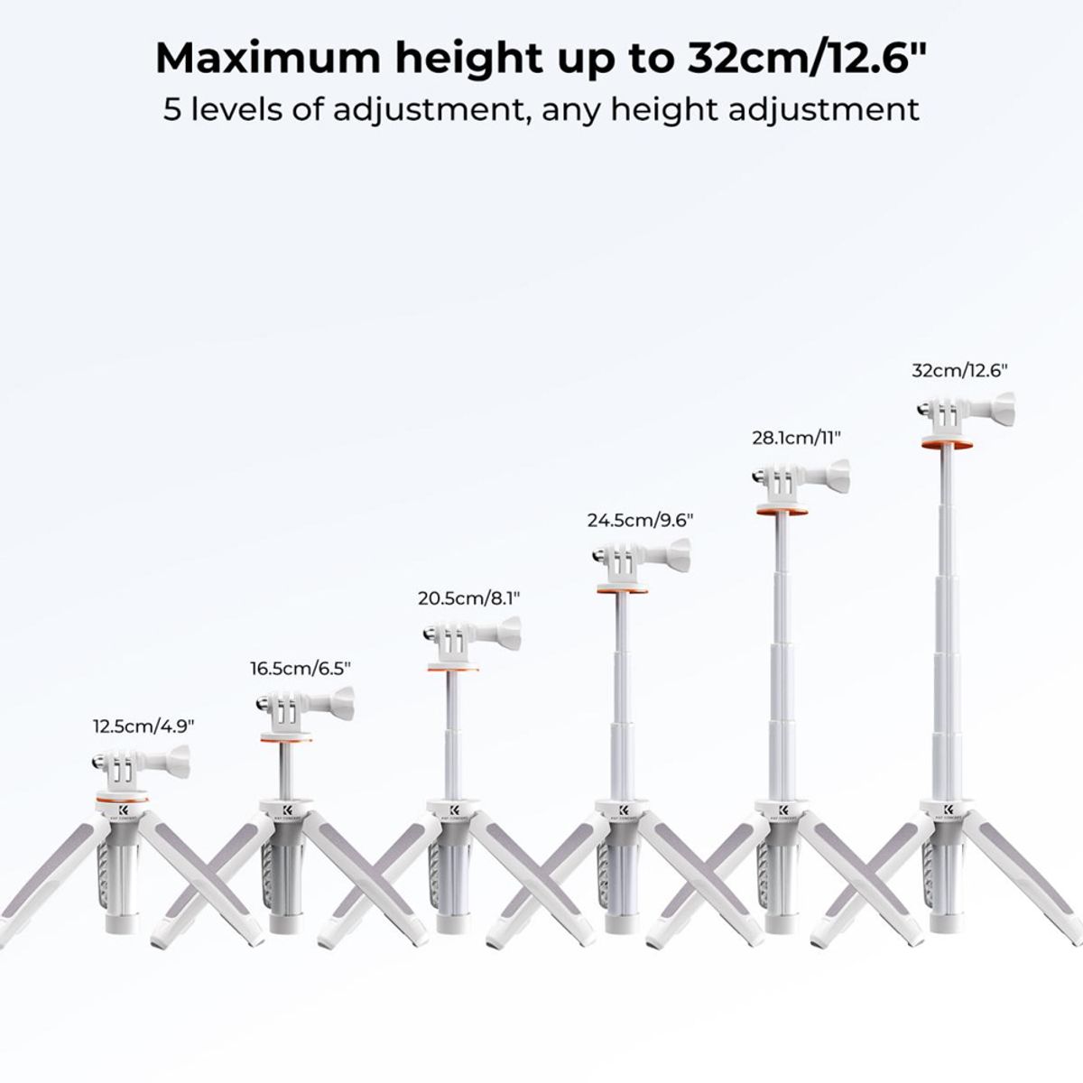 K&F CONCEPT - Tripode K&F Concept  KF09.133 MS03 - Blanco