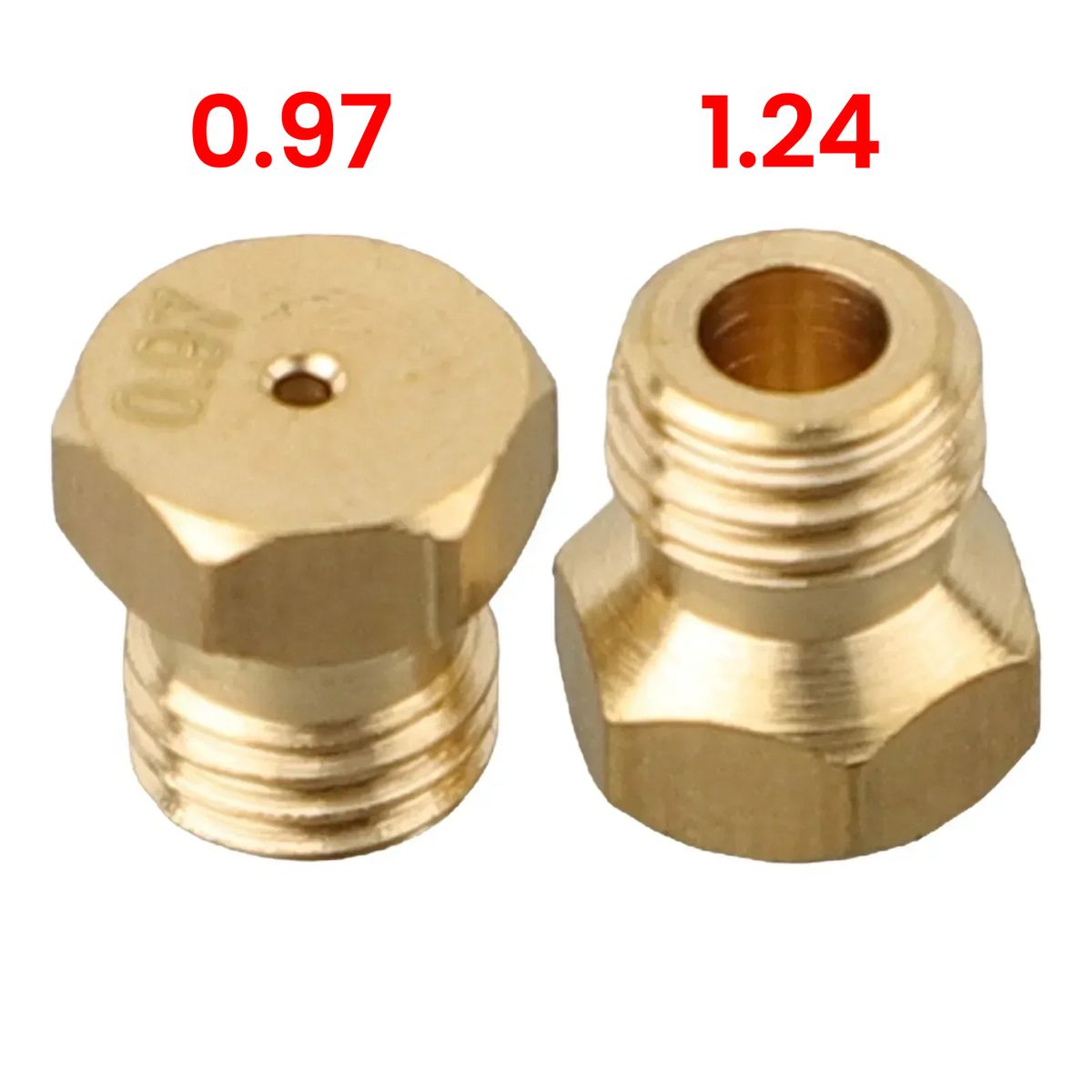 GENERICO - Pack de 2 niples para gas natural (Inyectores)