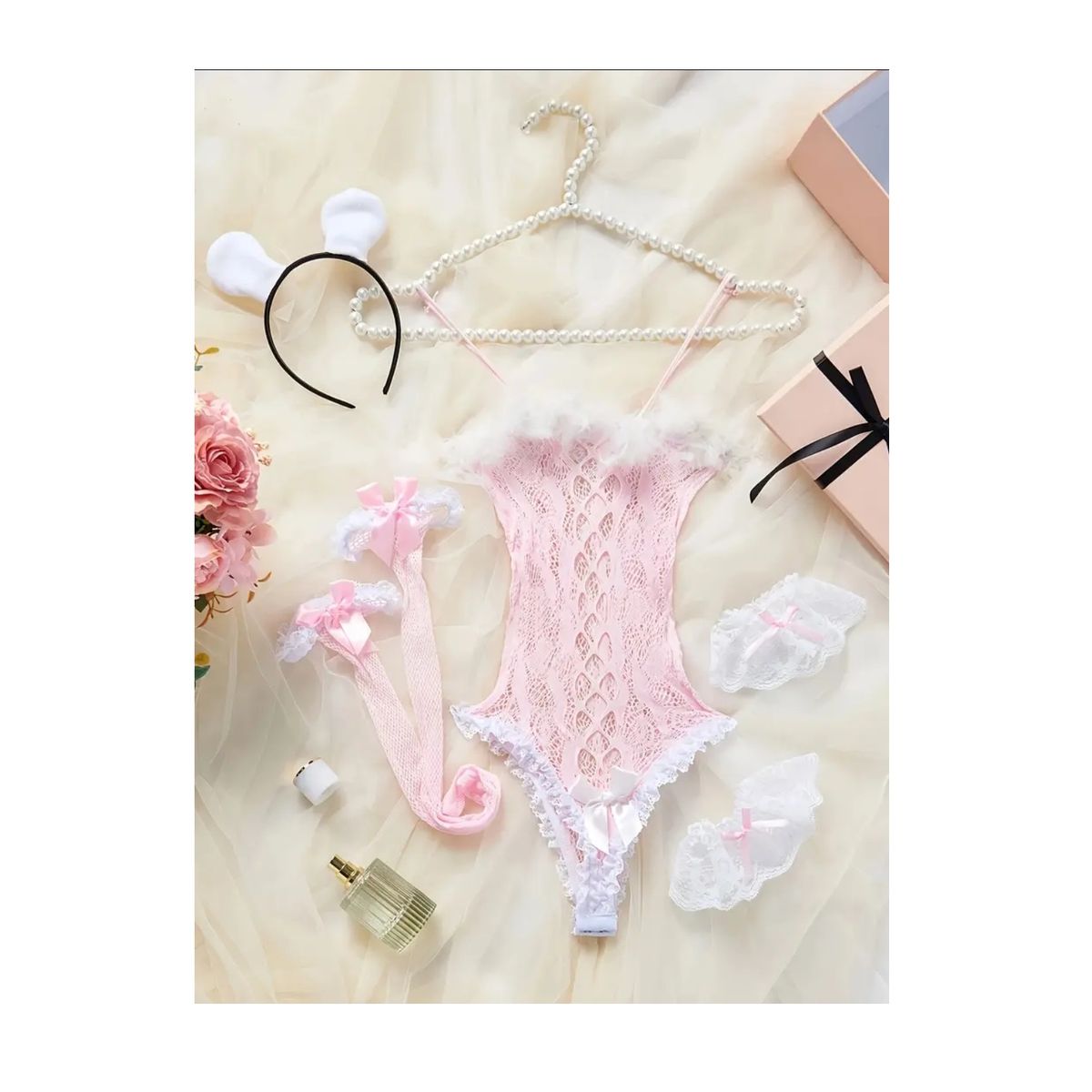 GENERICO - LENCERIA MALLA  CORPORAL CATSUIT CONEJITA