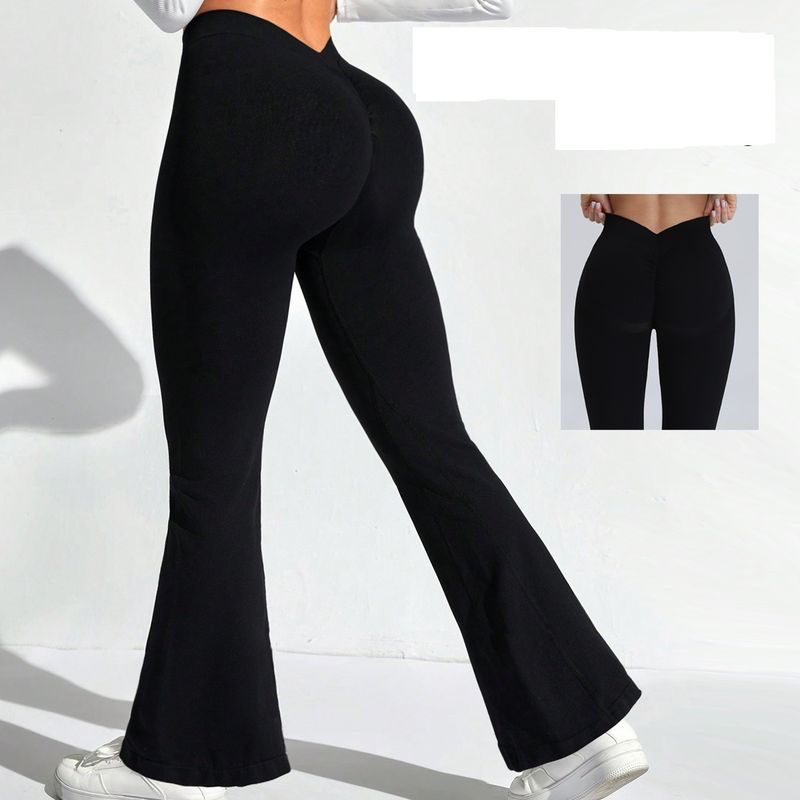 GENERICO - Leggins Flare Palazo Deportivo con Efecto Push-Up