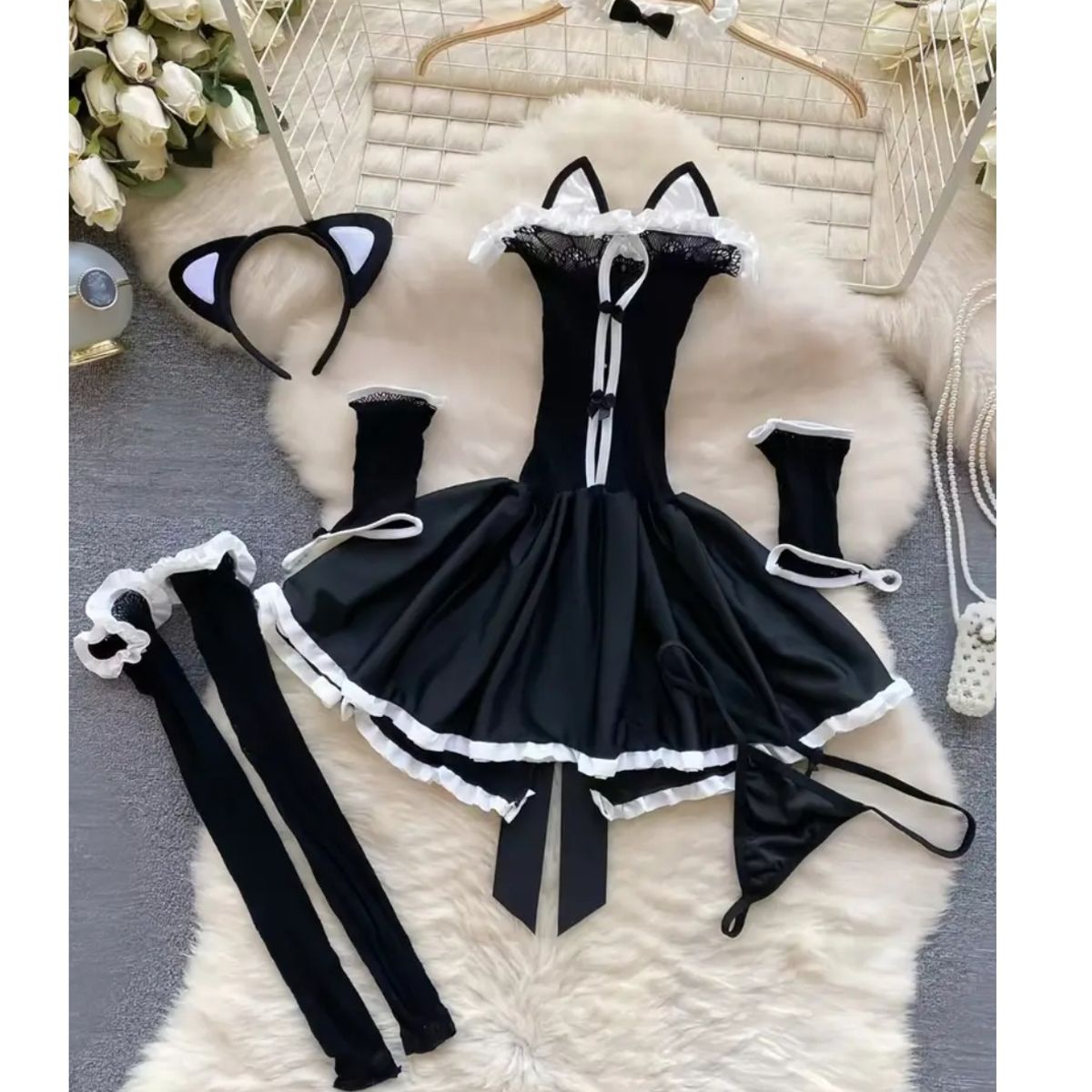 GENERICO - LENCERIA MALLA  CORPORAL CATSUIT GATITA