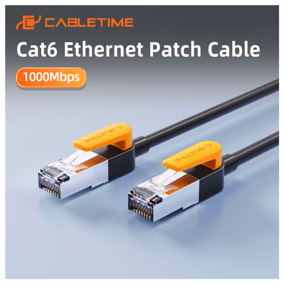 GENERICO - Cable Red Ethernet Cat 6 Blindado Patch Cord 20mts CableTime