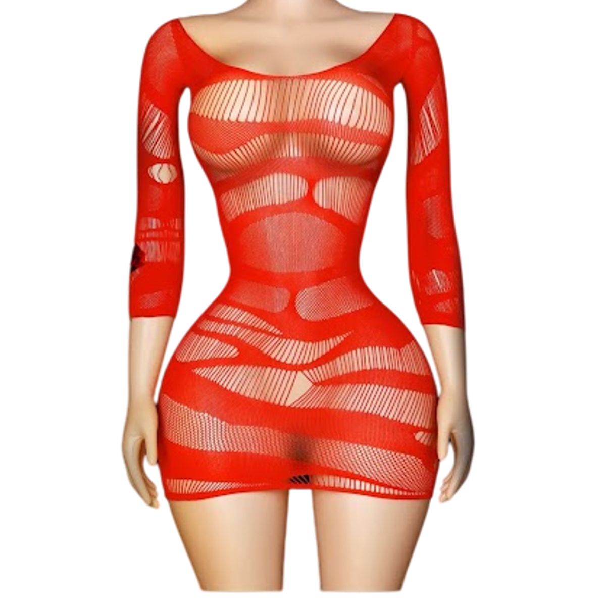 GENERICO - LENCERIA MALLA  CORPORAL CATSUIT VESTIDO