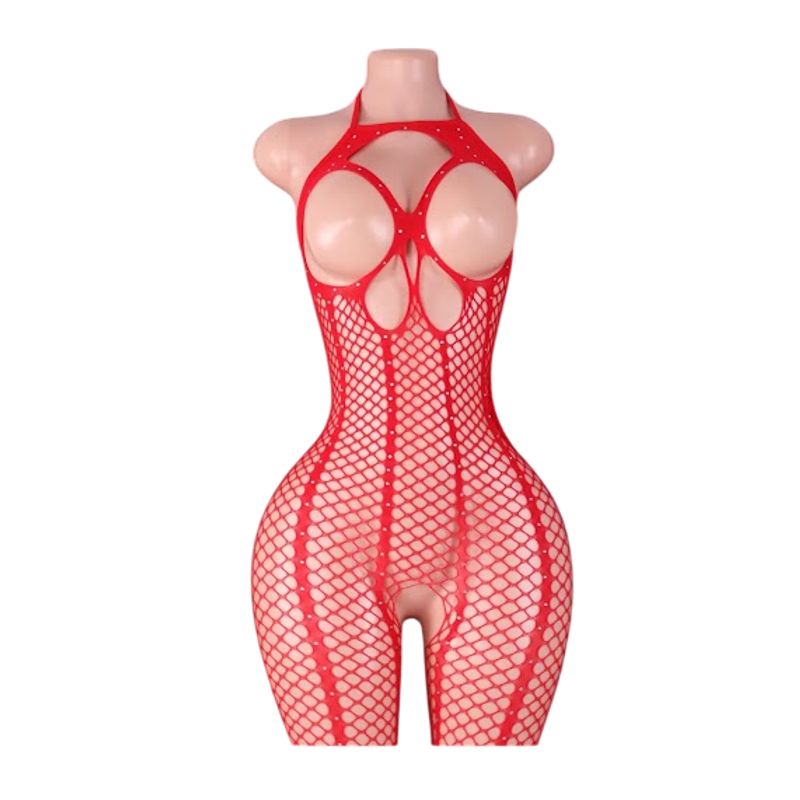 GENERICO - LENCERIA MALLA  CORPORAL CATSUIT ENTERISO