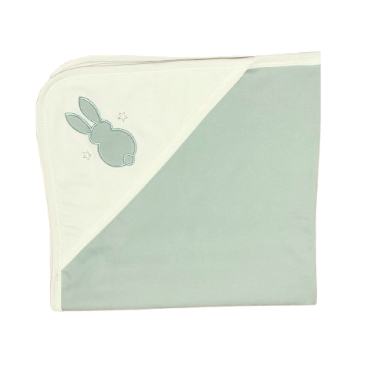 EUBEBE - Colcha delgada de algodon menta modelo conejo