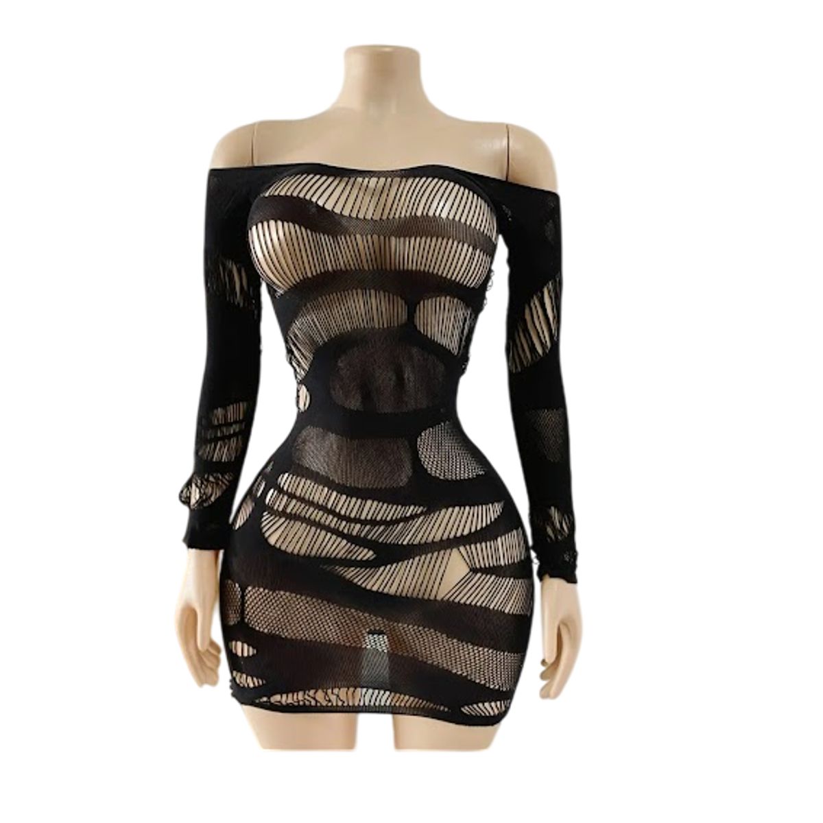 GENERICO - LENCERIA MALLA  CORPORAL CATSUIT VESTIDO