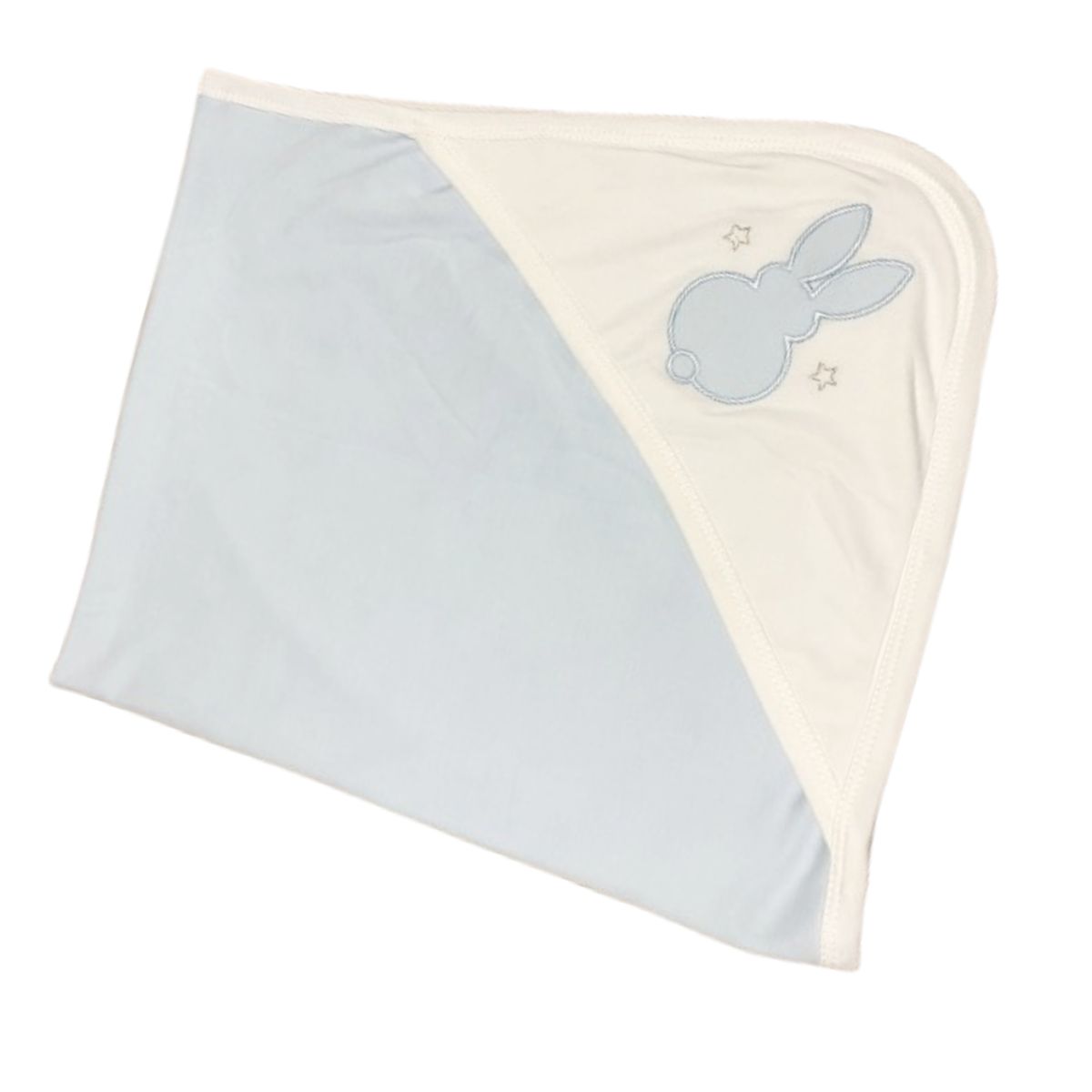 EUBEBE - Colcha delgada de algodón celeste modelo conejo