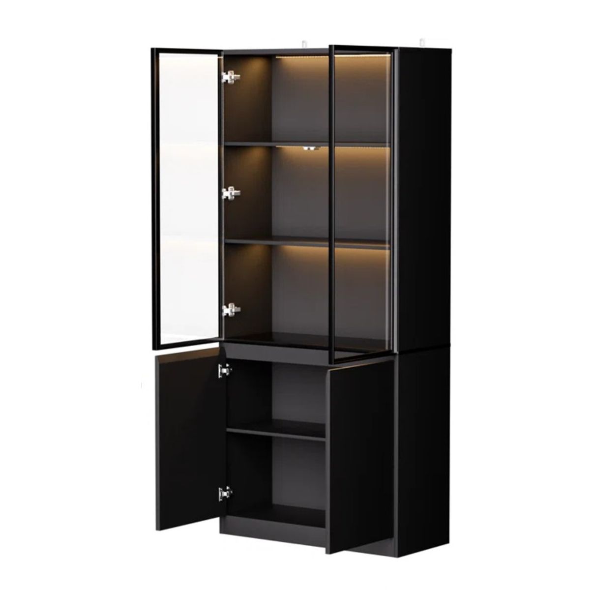 R&R MUEBLES - Vitrina Moderna Reki Negro R&R MUEBLES