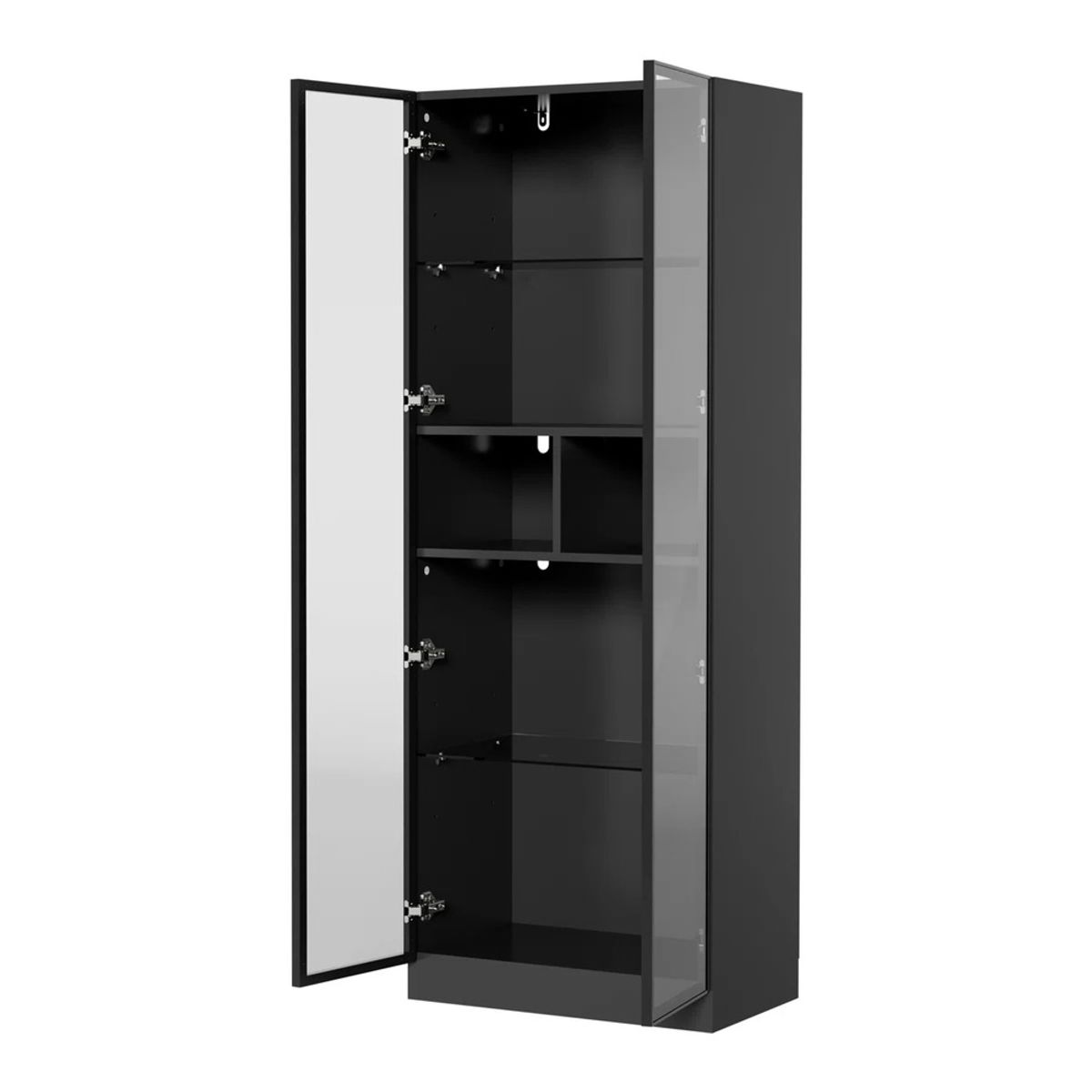 R&R MUEBLES - Vitrina Moderna Ranmaru Negro R&R MUEBLES